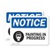 Signmission Painting In Progress Sign With Symbol, 5 in W x Rectangle, Vinyl Decal OS-2PACK-NS-D-35-L-17109 - alternate 1